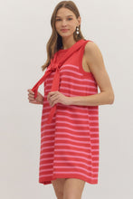 Load image into Gallery viewer, Striped Scarf Tie Dress
