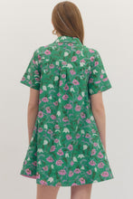 Load image into Gallery viewer, Green Floral Contrast Dress
