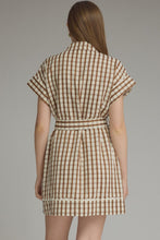 Load image into Gallery viewer, Gingham Tie Waist Dress
