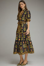 Load image into Gallery viewer, Black Floral Midi Dress
