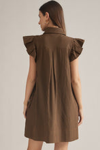 Load image into Gallery viewer, Black and Tan Seersucker Dress
