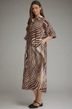 Load image into Gallery viewer, Brown Zebra Maxi Dress
