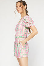 Load image into Gallery viewer, Pink Plaid Romper
