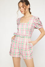 Load image into Gallery viewer, Pink Plaid Romper
