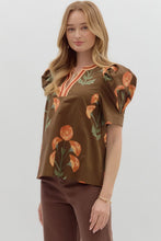 Load image into Gallery viewer, Brown Floral Top
