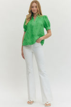Load image into Gallery viewer, Kelly Green Textured Top
