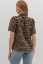 Load image into Gallery viewer, Black Art Deco Print Top
