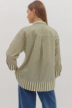 Load image into Gallery viewer, Olive Striped Top
