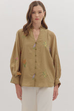 Load image into Gallery viewer, Camel Embroidered Blouse
