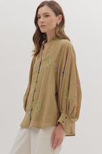 Load image into Gallery viewer, Camel Embroidered Blouse
