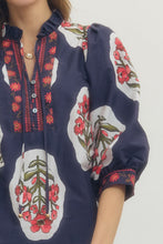 Load image into Gallery viewer, Navy Floral Bouquet Top
