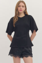 Load image into Gallery viewer, Black Seam Accent Top
