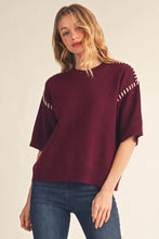Load image into Gallery viewer, Stitch Accent Lightweight Sweater
