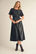 Load image into Gallery viewer, Leather Look Midi Dress
