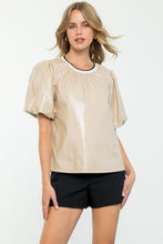 Load image into Gallery viewer, Beige Pleather Top
