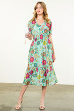 Load image into Gallery viewer, Mint Floral Maxi Dress
