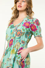 Load image into Gallery viewer, Mint Floral Maxi Dress
