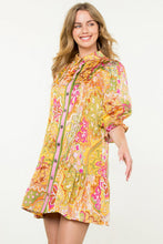 Load image into Gallery viewer, Yellow Floral Pleated Dress
