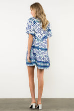 Load image into Gallery viewer, Navy &amp; White Print Dress
