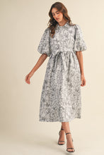 Load image into Gallery viewer, Gray Jacquard Butterfly Dress
