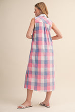 Load image into Gallery viewer, Sleeveless Plaid Midi Dress
