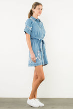 Load image into Gallery viewer, Embroidered Denim Dress
