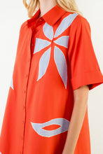 Load image into Gallery viewer, Orange Embroidered Dress
