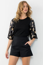 Load image into Gallery viewer, Sequin Star Sleeve Top
