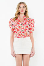 Load image into Gallery viewer, Cream Floral Top
