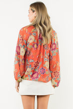 Load image into Gallery viewer, Orange Floral Top
