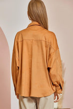Load image into Gallery viewer, Suede Camel Button Up Shacket
