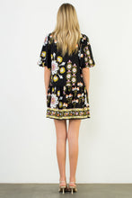 Load image into Gallery viewer, Drop Waist Black Floral Dress
