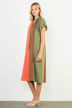 Load image into Gallery viewer, Color-block Midi Dress
