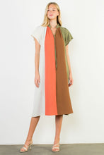 Load image into Gallery viewer, Color-block Midi Dress
