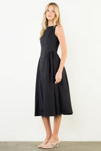 Load image into Gallery viewer, Black Gathered Waist Dress
