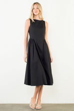Load image into Gallery viewer, Black Gathered Waist Dress
