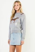 Load image into Gallery viewer, Gray Horse Sweater
