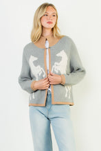 Load image into Gallery viewer, Gray Horse Cardigan
