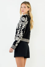 Load image into Gallery viewer, Black Floral Cardigan
