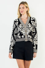 Load image into Gallery viewer, Black Floral Cardigan
