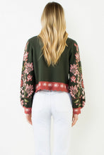 Load image into Gallery viewer, Olive Floral Sweater
