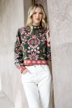 Load image into Gallery viewer, Olive Floral Sweater
