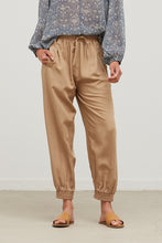 Load image into Gallery viewer, Khaki Smocked Waist Jogger Pants
