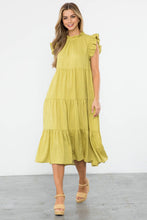 Load image into Gallery viewer, Yellow Tiered Midi Dress
