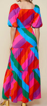 Load image into Gallery viewer, Multicolored Tiered Maxi Dress
